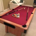 7' Pool Table in Great Condition Red Felt